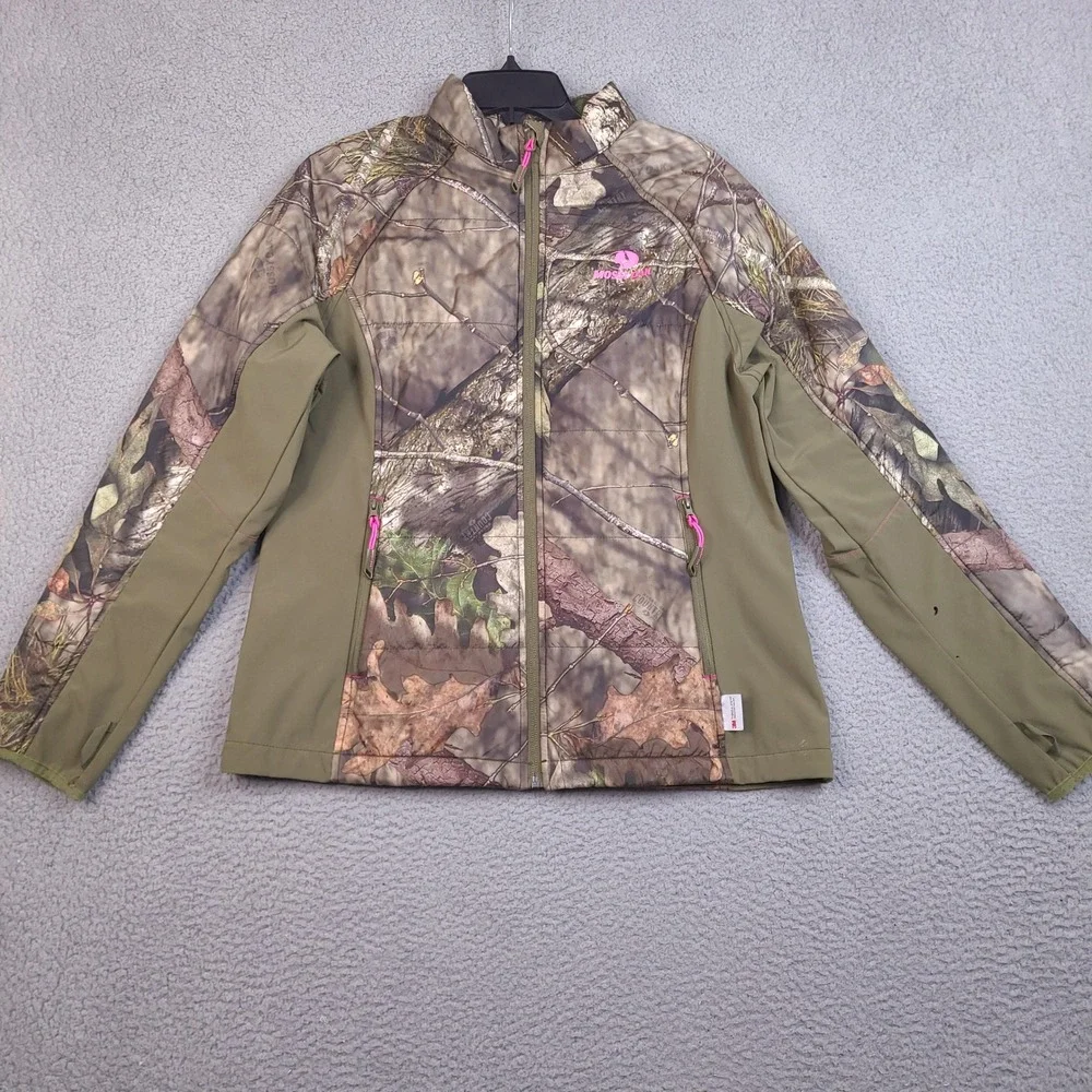 Mossy Oak Women Camo Jacket Large 3M Thinsulate Hybrid Softshell Hunting
